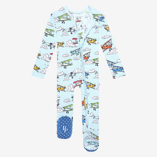 Posh Peanut Flyer Zippered Footie, Posh Peanut, cf-size-preemie, cf-type-footie, cf-vendor-posh-peanut, Flyer, Posh Peanut, Posh Peanut Footie, Posh Peanut Footie with Zipper, Posh Peanut Zip