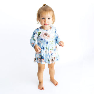 Posh Peanut Frostine L/S Ruffled Bodysuit Dress, Posh Peanut, Frostine, L/S Ruffled Bodysuit Dress, Posh Peanut, Posh Peanut Dress, Posh Peanut L/S Ruffled Bodysuit Dress, Posh Peanut Twirl d