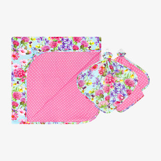 Posh Peanut Hadley & Pink Peony Patoo & Lovey Set, Posh Peanut, cf-type-patoo, cf-vendor-posh-peanut, Floral, Hadley, Patoo, PAtoo & Lovey Set, Posh Peanut, Posh Peanut Blanket, Posh Peanut H