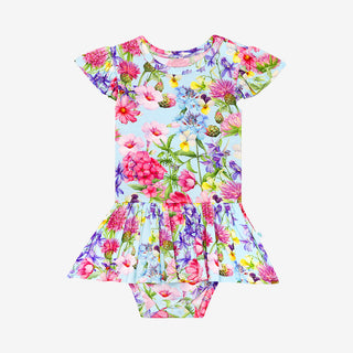 Posh Peanut Hadley Ruffled Capsleeve Basic Twirl Skirt Bodysuit, Posh Peanut, Hadley, Posh Peanut, Posh Peanut Hadley, Posh Peanut Ruffled Caplseeve Basic Twirl Skirt Bodysuit, Posh Peanut S/