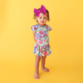 Posh Peanut Hadley Ruffled Capsleeve Basic Twirl Skirt Bodysuit, Posh Peanut, Hadley, Posh Peanut, Posh Peanut Hadley, Posh Peanut Ruffled Caplseeve Basic Twirl Skirt Bodysuit, Posh Peanut S/