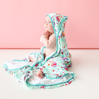 Posh Peanut Kai Ruffled Hooded Towel, Posh Peanut, Hooded Towel, Mermaid, Mermaids, Posh Custom Sale, Posh Peanut, Posh Peanut Hooded Towel, Posh Peanut Kai, Posh Peanut Kai Ruffled Hooded To