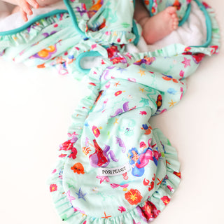 Posh Peanut Kai Ruffled Hooded Towel, Posh Peanut, Hooded Towel, Mermaid, Mermaids, Posh Custom Sale, Posh Peanut, Posh Peanut Hooded Towel, Posh Peanut Kai, Posh Peanut Kai Ruffled Hooded To