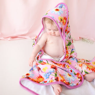 Posh Peanut Kaileigh Ruffled Hooded Towel, Posh Peanut, Hooded Towel, Posh Custom Sale, Posh Peanut, Posh Peanut Georgina, Posh Peanut Georgina Ruffled Hooded Towel, Posh Peanut Hooded Towel,