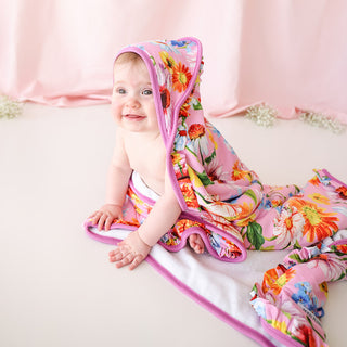 Posh Peanut Kaileigh Ruffled Hooded Towel, Posh Peanut, Hooded Towel, Posh Custom Sale, Posh Peanut, Posh Peanut Georgina, Posh Peanut Georgina Ruffled Hooded Towel, Posh Peanut Hooded Towel,