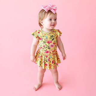 Posh Peanut Kina Ruffled Capsleeve Basic Twirl Skirt Bodysuit, Posh Peanut, cf-size-6-12-months, cf-type-dress, cf-vendor-posh-peanut, Kina, Posh Peanut, Posh Peanut Kina, Posh Peanut Ruffled