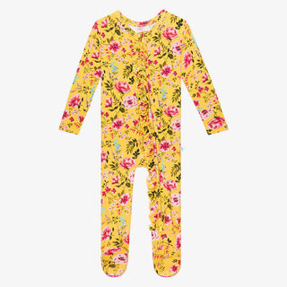 Posh Peanut Kina Ruffled Zippered Footie, Posh Peanut, Kina, Posh Peanut, Posh Peanut Footie, Posh Peanut Footie with Zipper, Posh Peanut Kina, Posh Peanut Ruffled Zippered Footie, Posh Peanu