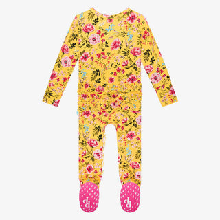 Posh Peanut Kina Ruffled Zippered Footie, Posh Peanut, Kina, Posh Peanut, Posh Peanut Footie, Posh Peanut Footie with Zipper, Posh Peanut Kina, Posh Peanut Ruffled Zippered Footie, Posh Peanu