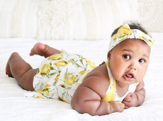 Posh Peanut Lemon Racerback with Twirl Skirt Bodysuit, Posh Peanut, Black Friday, Cyber Monday, Els PW 8258, End of Year, End of Year Sale, Infant Girls, Posh Peanut, Posh Peanut Dress Romper