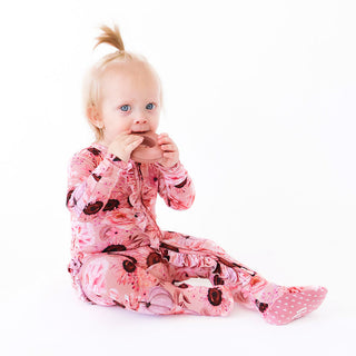 Posh Peanut Liliana Ruffled Zippered Footie, Posh Peanut, Liliana, Posh Peanut, Posh Peanut Footie, Posh Peanut Footie with Zipper, Posh Peanut Ruffled Zippered Footie, Posh Peanut Zippered F
