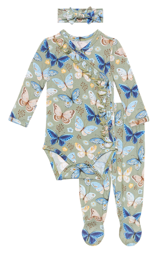 Posh Peanut Lucy Ruffled Kimono Set, Posh Peanut, Posh Peanut, Posh Peanut Butterflies, Posh Peanut Butterfly, Posh Peanut Exclusive 9/29, Posh Peanut Kimono Set, Posh Peanut Lucy, Posh Peanu