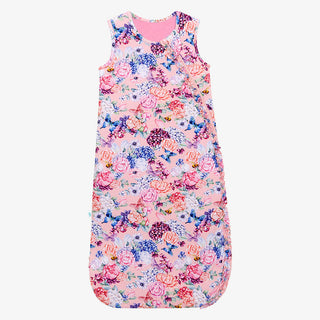 Posh Peanut Lyric 1.0 Tog sleeveless ruffled sleep bag for babies, soft fabric with ruffle details, breathable and cozy sleepwear.