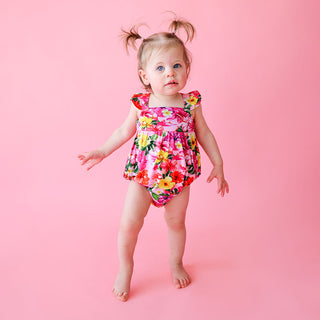 Posh Peanut Malana Ruffled Capsleeve Bubble Romper, Posh Peanut, cf-size-18-24-months, cf-size-6-12-months, cf-type-romper, cf-vendor-posh-peanut, Malana, Posh Peanut, Posh Peanut Malana, Pos