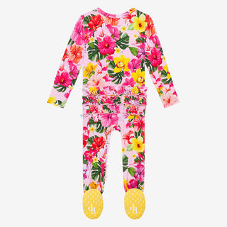 Posh Peanut Malana Ruffled Zippered Footie, Posh Peanut, Malana, Posh Peanut, Posh Peanut Footie, Posh Peanut Footie with Zipper, Posh Peanut Malana, Posh Peanut Ruffled Zippered Footie, Posh