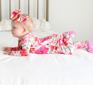 Posh Peanut Maui Ruffled Zippered Footie, Posh Peanut, Footie with Zipper, Posh Peanut, Posh Peanut Floral Footie, Posh Peanut Footie, Posh Peanut Footie with Zipper, Posh Peanut Maui, Posh P