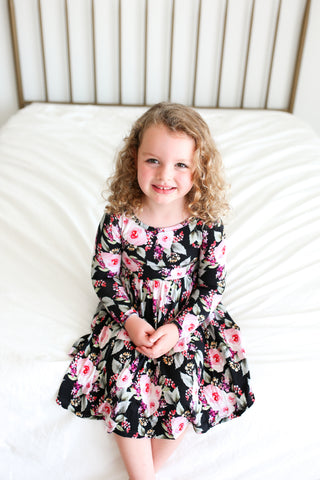 Posh Peanut Milana L/S Basic Twirl Dress, Posh Peanut, Posh Peanut, Posh Peanut Dress, Posh Peanut L/S Basic Twirl Dress, Posh Peanut Long Sleeve Basic Twirl Dress, Posh Peanut Long Sleeve Tw