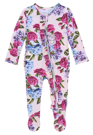 Posh Peanut Monroe Ruffled Zippered Footie, Posh Peanut, Posh Peanut, Posh Peanut Footie, Posh Peanut Footie with Zipper, Posh Peanut Monroe, Posh Peanut Monroe Ruffled Zippered Footie, Posh 