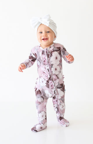 Posh Peanut Nikki Ruffled Zippered Footie, Posh Peanut, Posh Peanut, Posh Peanut Footie, Posh Peanut Footie with Zipper, Posh Peanut Nikki, Posh Peanut Nikki Ruffled Zippered Footie, Posh Pea