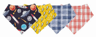 Posh Peanut Outer Space 4 Pack Bandana Bib Set, Posh Peanut, Bandana Bib Set, Bandana Bibs, Bib Set, Bibs, Cactus Bibs, Outer Space, Outer Space Space, Posh Peanut, Posh Peanut Beautiful Dese