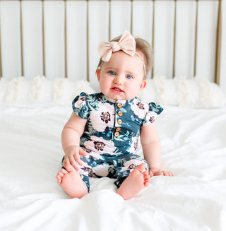 Posh Peanut Payton Ruffled Capsleeve Henley Romper, Posh Peanut, Capsleeve Henley Romper, Henley Romper, Posh Peanut, Posh Peanut Henley, Posh Peanut Henley Romper, Posh Peanut Payton, Posh P