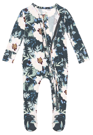 Posh Peanut Payton Ruffled Zippered Footie, Posh Peanut, Footie with Zipper, Posh Peanut, Posh Peanut Floral Footie, Posh Peanut Footie, Posh Peanut Footie with Zipper, Posh Peanut Payton, Po