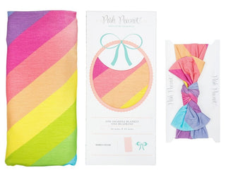 Posh Peanut Rainbow Stripes Swaddle & Headband Set, Posh Peanut, Posh Peanut, Posh Peanut Rainbow Stripes Swaddle & Headband Set, Posh Peanut Rainbow Swaddle and Headband Set, Posh Peanut Swa