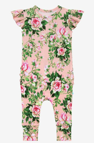 Posh Peanut Renia Ruffled Capsleeve Basic Romper, Posh Peanut, Posh Peanut, Posh Peanut Renia, Posh Peanut Romper, Posh Peanut Ruffled Capsleeve Basic Romper, Posh Peanut Ruffled Capsleeve He