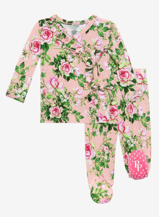 Posh Peanut Renia Tie Front Ruffle Kimono Set, Posh Peanut, Posh Peanut, Posh Peanut Front Kimono Set, Posh Peanut Renia, Posh Peanut Ruffle Kimono Set, Posh Peanut Tie Front Kimono Set, Posh