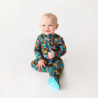 Posh Peanut Rio Footie with Zipper, Posh Peanut, Posh Peanut, Posh Peanut Footie, Posh Peanut Footie with Zipper, Posh Peanut Rio, POSH40, Rio, Footie - Basically Bows & Bowties