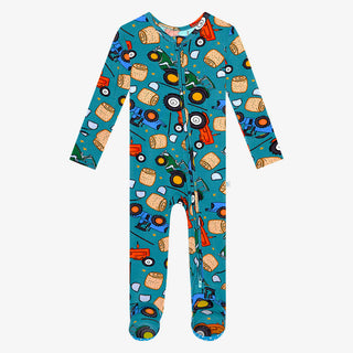 Posh Peanut Roberts Zippered Footie, Posh Peanut, cf-size-0-3-months, cf-type-footie, cf-vendor-posh-peanut, Posh Peanut, Posh Peanut Footie, Posh Peanut Footie with Zipper, Posh Peanut Zippe