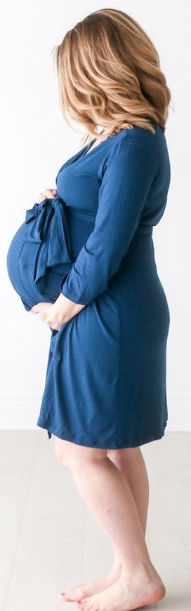 Posh Peanut Sailor Blue Mommy Robe, Posh Peanut, Cyber Monday, Els PW 5060, Els PW 8258, End of Year, End of Year Sale, Maternity Robe, Mommy Robe, Nursing Robe, Posh Custom Sale, Posh Peanut