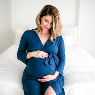 Posh Peanut Sailor Blue Mommy Robe, Posh Peanut, Cyber Monday, Els PW 5060, Els PW 8258, End of Year, End of Year Sale, Maternity Robe, Mommy Robe, Nursing Robe, Posh Custom Sale, Posh Peanut