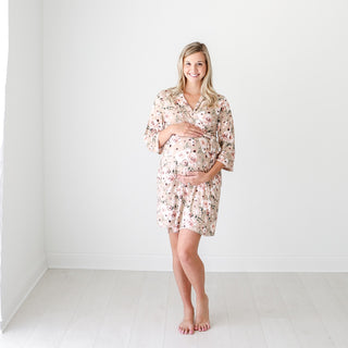 Posh Peanut Sienna Floral Mommy Robe, Posh Peanut, Maternity Robe, Mommy Robe, Nursing Robe, Posh Peanut, Posh PEanut Mommy Robe, Posh Peanut Robe, Posh Peanut Sienna Floral, Posh Peanut Sien