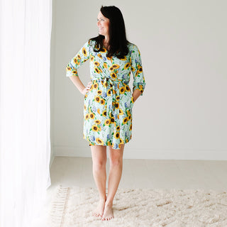 Posh Peanut Sunny Mommy Robe, Posh Peanut, Maternity Robe, Mommy Robe, Nursing Robe, Posh Custom Sale, Posh Peanut, Posh PEanut Mommy Robe, Posh Peanut Robe, Posh Peanut Sunflower, Posh Peanu