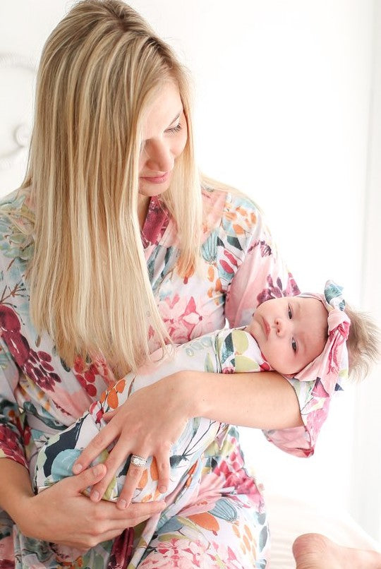 Posh Peanut Forest Queen Swaddle & Headband Set Basically Bows & Bowties