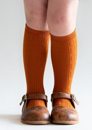 Little Stocking Co Knee High Socks - Pumpkin Spice, Little Stocking Co, Cable Knit Knee High, Cable Knit Knee High Socks, Cyber Monday, Knee High, Knee High Socks, Knee Highs, Little Stocking
