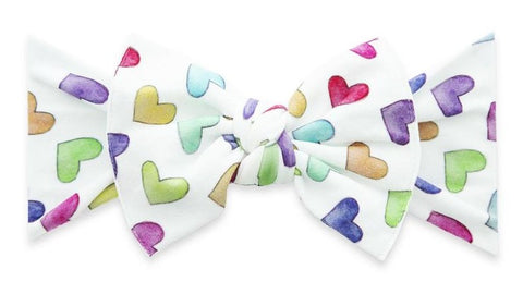 Baby Bling Rainbow Hearts Printed Knot Headband, Baby Bling, Baby Baby Bling Headbands, Baby Bling, Baby Bling Headband, Baby Bling Headbands, Baby Bling Rainbow Hearts, Baby Bling Rainbow He