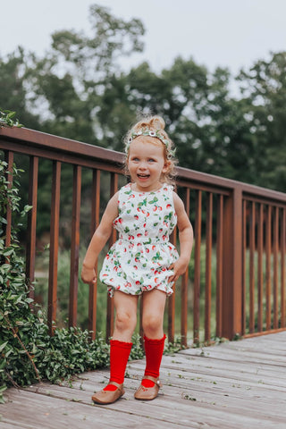 Little Stocking Co Lace Top Knee High Socks - Red, Little Stocking Co, Little Stocking Co, Little Stocking Co Fall 2020, Little Stocking Co Knee high Sock, Little Stocking Co Knee High Socks,
