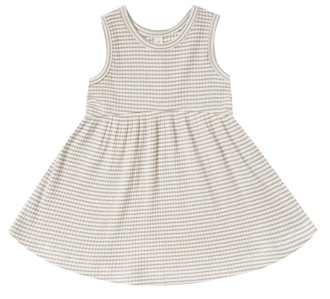 Quincy Mae Fog Stripe Ribbed Tank Dress, Quincy Mae, Dress, Els PW 5060, Quincy Fog Stripe, Quincy Fog Stripe Ribbed Tank Dress, Quincy Mae, Quincy Mae Dress, Quincy Mae Spring 2020 Drop 2, Q