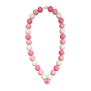 Pink Silicone Beaded Necklace - Be Mine, S & G Custom Creations, Heart Necklace, Jewelry, Necklace, Pink Silicone Beaded Necklace - Be Mine, S & G Custom Creations, Valentine's Day, Valentine