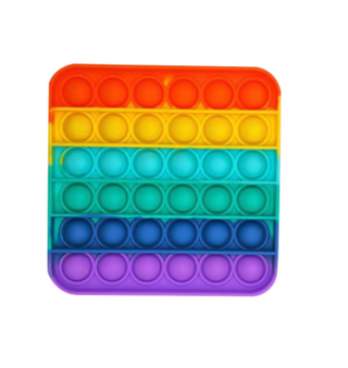 Pop It Fidget Toy - Rainbow Square, Top Trenz, EB Boys, EB Girls, Fidget, Fidget toy, Fidgety Toy, In N  Out, In N Out Pop It, OMG Pop Fidgety, Pop It Fidget Toy, Pop It Toy, Rainbow Pop It, 