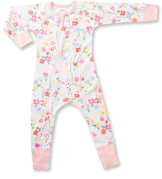 Sapling Child Floral Zip Up Romper, Sapling Child, CM22, Floral romper, Floral Zip up romper, Organic Cotton, Sapling Child, Sapling Child Floral, Sapling Child Floral Zip Up Romper, Sapling 
