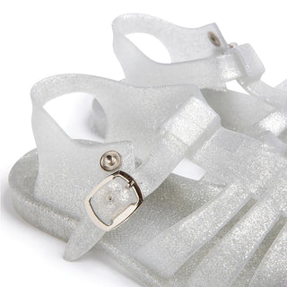 Shooshoos Jelly Sandal - It's A Sign: Silver Glitter, Shooshoos, cf-size-us-10-uk-9, cf-size-us-11-uk-10, cf-size-us-12-uk-11, cf-size-us-5-uk-4, cf-size-us-8-uk-7, cf-type-shoes, cf-vendor-s