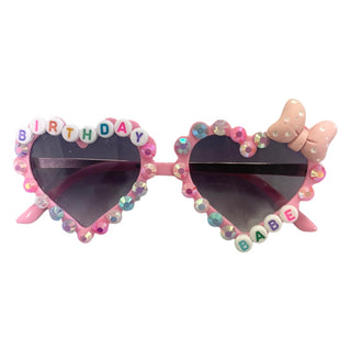 Sienna Sunnies Birthday Babe Rhinestone & Charm Heart Sunnies, Sienna Sunnies, Birthday, Birthday Gifts, Birthday Girl, birthday party gift, Happy Birthday, Made in the USA, Sienna Sunnies, S