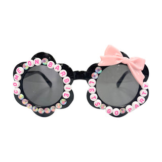 Sienna Sunnies Let's Go Party Flower Sunnies - Black, Sienna Sunnies, Barbie, Flower Sunnies, Let's Go Party Flower Sunnies, Made in the USA, Rhinestone Sunglasses, Sienna Sunnies, Sunglasses