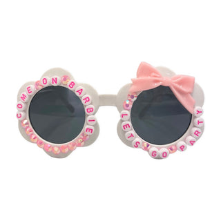 Sienna Sunnies Let's Go Party Flower Sunnies - White, Sienna Sunnies, Barbie, Flower Sunnies, Let's Go Party Flower Sunnies, Made in the USA, Rhinestone Sunglasses, Sienna Sunnies, Sunglasses