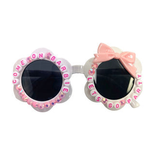 Sienna Sunnies Let's Go Party Flower Sunnies - White, Sienna Sunnies, Barbie, Flower Sunnies, Let's Go Party Flower Sunnies, Made in the USA, Rhinestone Sunglasses, Sienna Sunnies, Sunglasses