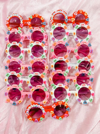 Sienna Sunnies Red Sweetheart Candy Heart Sunnies, Sienna Sunnies, Conversation Heart Sunnies, Heart Sunnies, Made in the USA, Red Sunglasses, Sienna Sunnies, Sunglasses, Sweetheart Sunnies, 