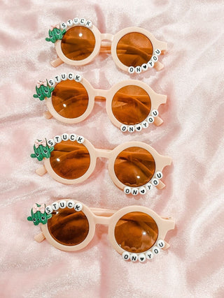 Sienna Sunnies Stuck on You Round Sunnies, Sienna Sunnies, Cactus, Cactus Sunglasses, Made in the USA, Round Sunnies, Sienna Sunnies, Sunglasses, Sunglasses - Basically Bows & Bowties