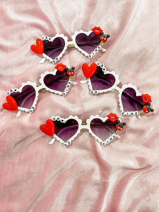 Sienna Sunnies Ur So Fine Heart Sunnies, Sienna Sunnies, Disney, Heart Sunglasses, Made in the USA, Mickey, Minnie, Sienna Sunnies, Sunglasses, Ur So Fine, Sunglasses - Basically Bows & Bowti
